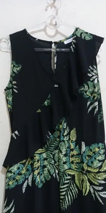 Macacão Feminino Estampado Preto