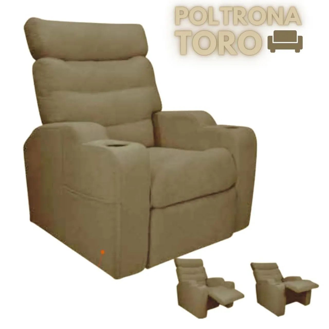Poltrona reclinavel toro MX 74 2 Estagios Linho sr W98