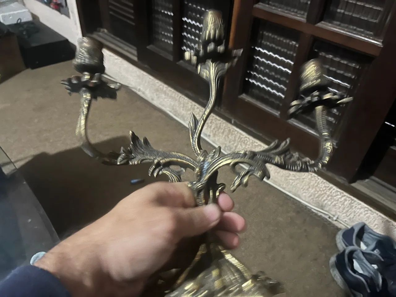 Candelabro Antigo metálico antigo - Foto 2