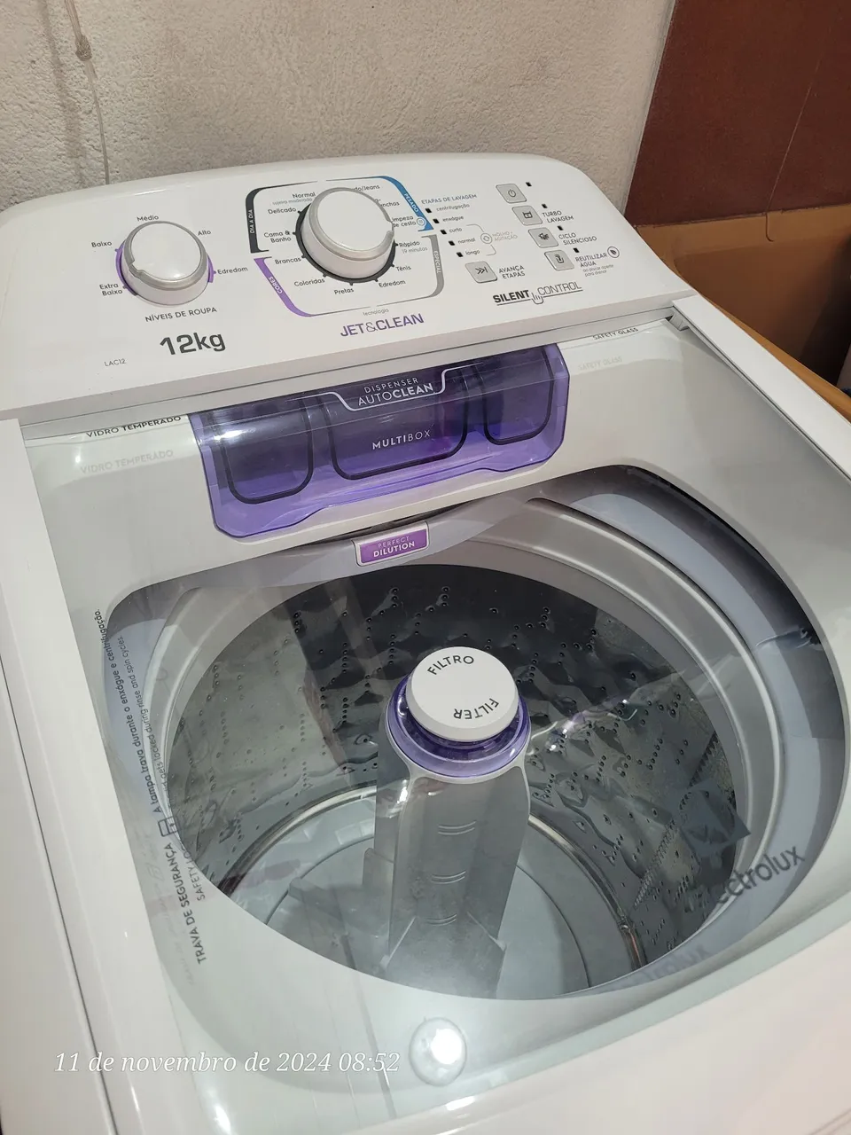 Máquina de Lavar Roupa Electrolux 12kg Jet&Clean