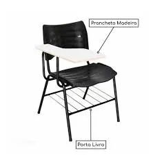 carteira escolar mrplast preta com prancheta em mdf - Foto 2