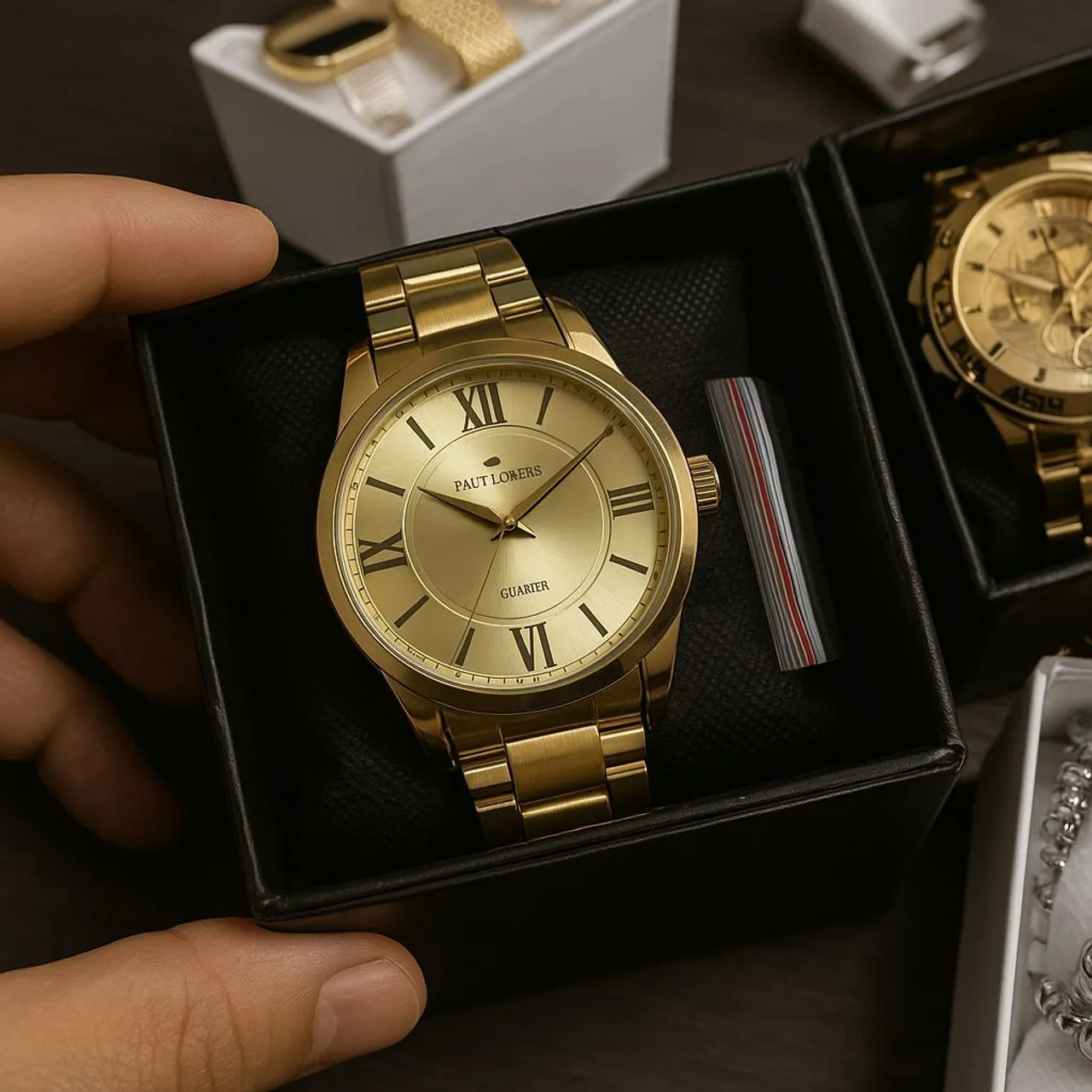 Relógio Masculino Dourado