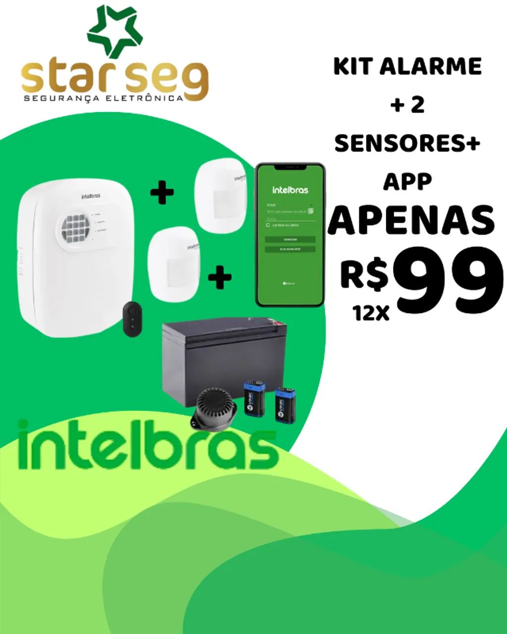 KIT ALARME + 2 SENSORES + APP