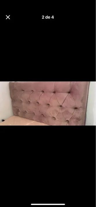 Cabeceira de Cama em Suede Bege