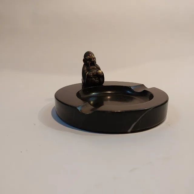 CINZEIRO em MARMORE e BRONZE, ANTIGO. - Foto 5