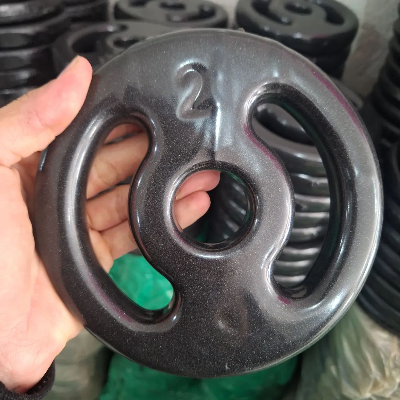 Anilhas Academia Emborrachado por R$ 12,99 o Quilo - Foto 2