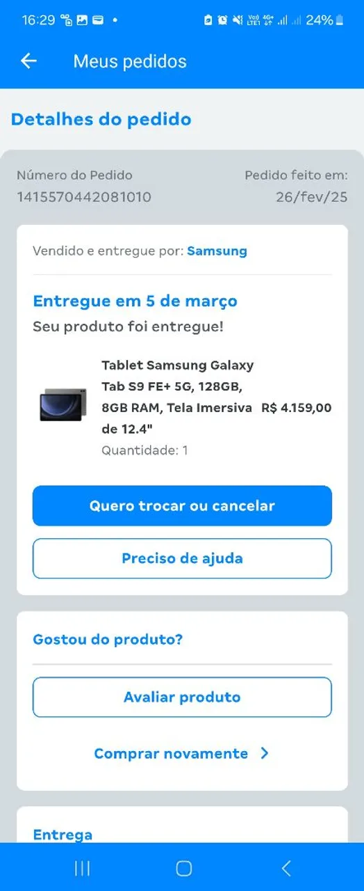 Tablet s9+ 5g - novo