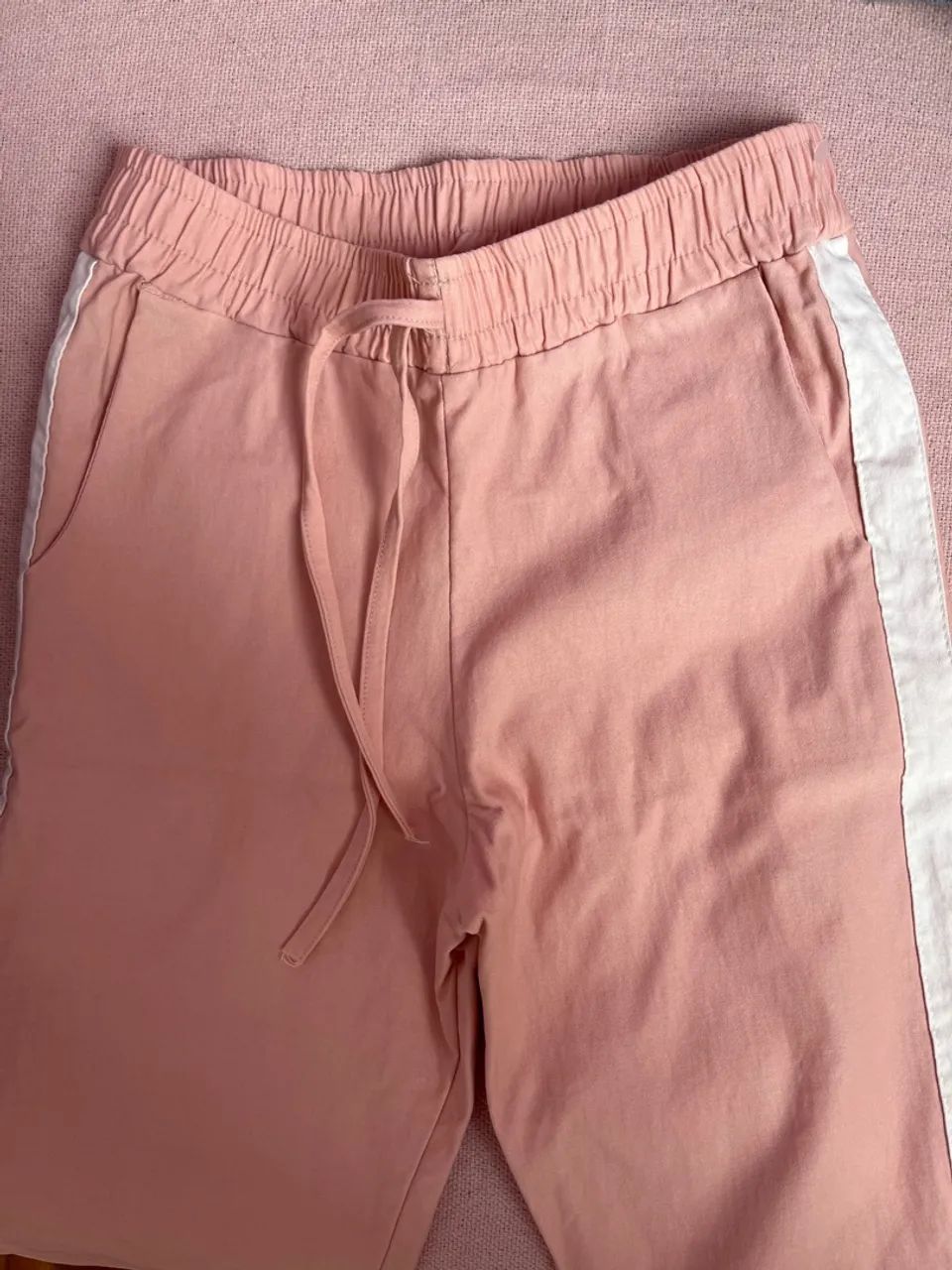 Calça justa Rosa com Detalhe Branco - Foto 2