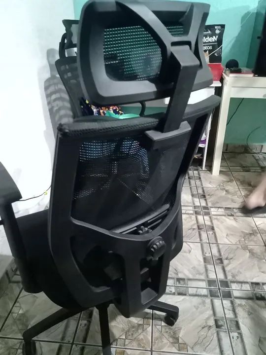 Cadeira de Escritório Giratória com Encosto de Malha - Foto 5