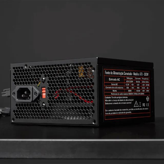 Fonte TGT Enfield, 500W, ATX Bivolt, Preto, TGT-EFD-BK01 - Foto 3