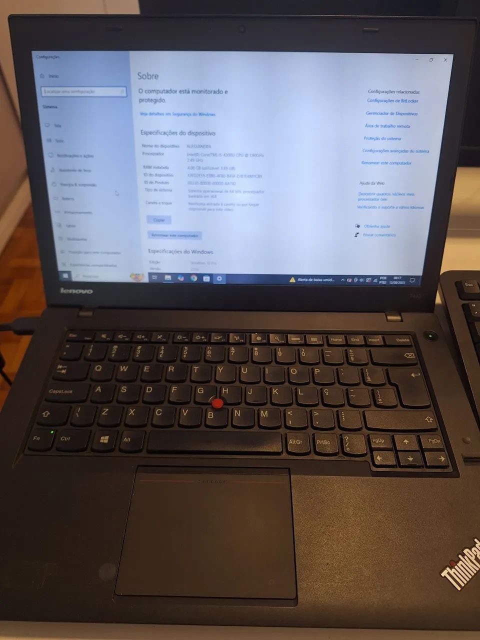 Notebook Lenovo ThinkPad T440 i5