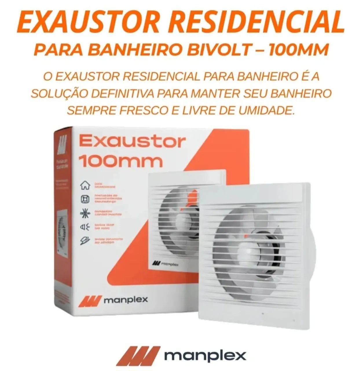 Exaustor 100mm para Banheiro  - Foto 2