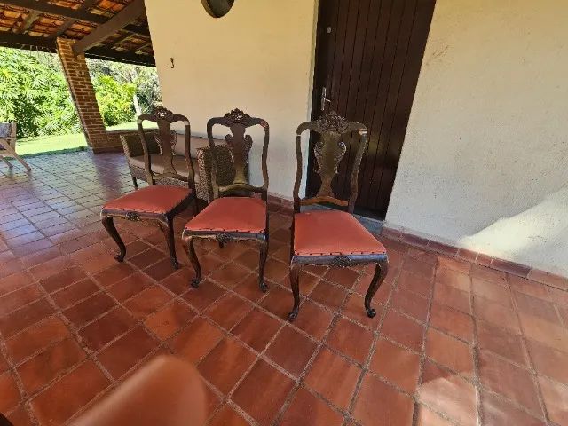 Mesa  de Jantar Antiga Provençal com 5 Cadeiras - Foto 5