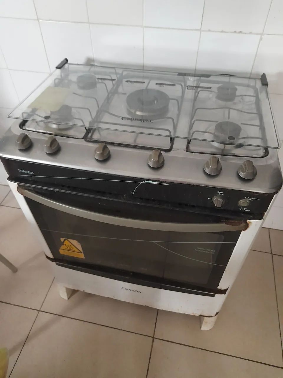 Fogao esmaltec 5 bocas funcionando e o forno funcionando