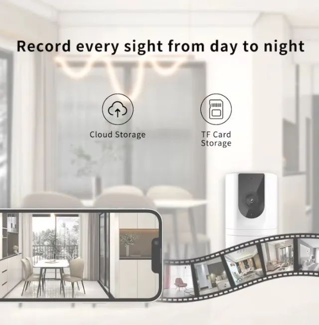 Babá Eletrônica Mini Câmera IR 1080p Detecção de Movimento Com Áudio - Foto 5