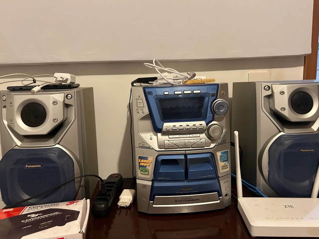 Mini System Panasonic Original 7.600W PMPO | 5 CD Changer | Duplo Deck.