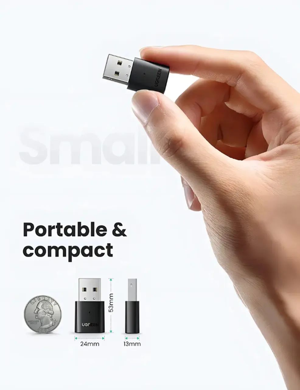 Adaptador Bluetooth Ugreen USB-A 5.0 CM390 - Preto - Foto 3