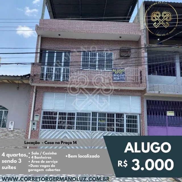 Praça 14 - Casa com 4 quartos sendo 3 suítes