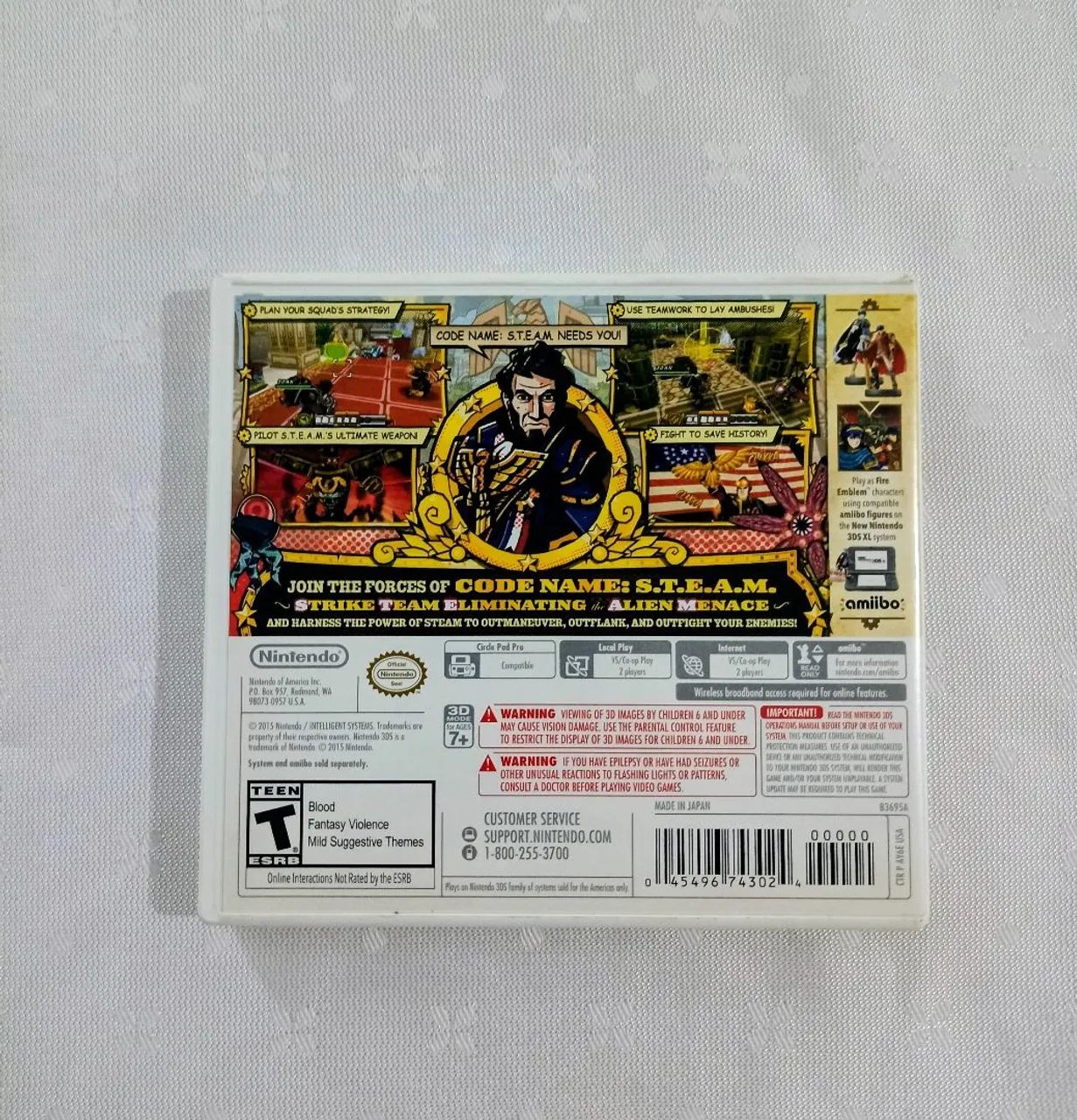 jogo 3ds Code name STEAM original  - Foto 2