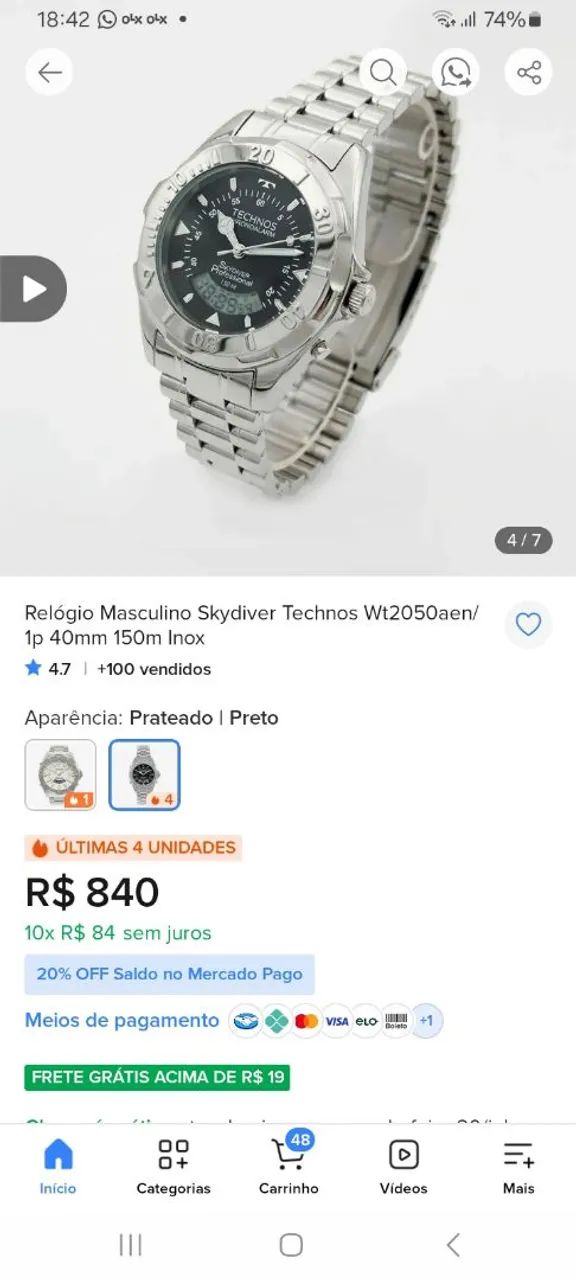 Relógio technos  - Foto 2
