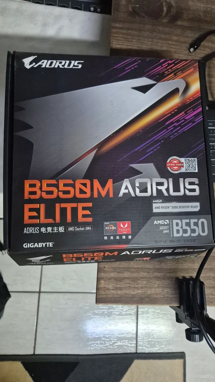Placa mãe B550 aorus elite  - Foto 2