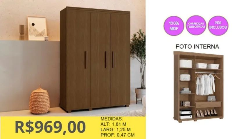MULTIUSO 100% MDF A PRONTA-ENTREGA  - Foto 3