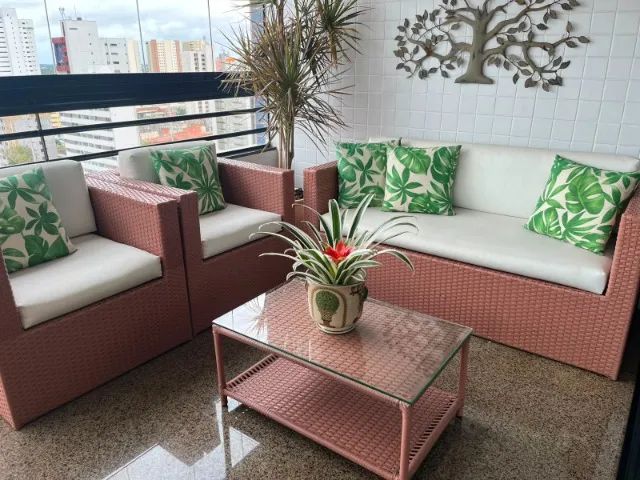 Conjunto de varanda poltronas e sofá área externa - Foto 4