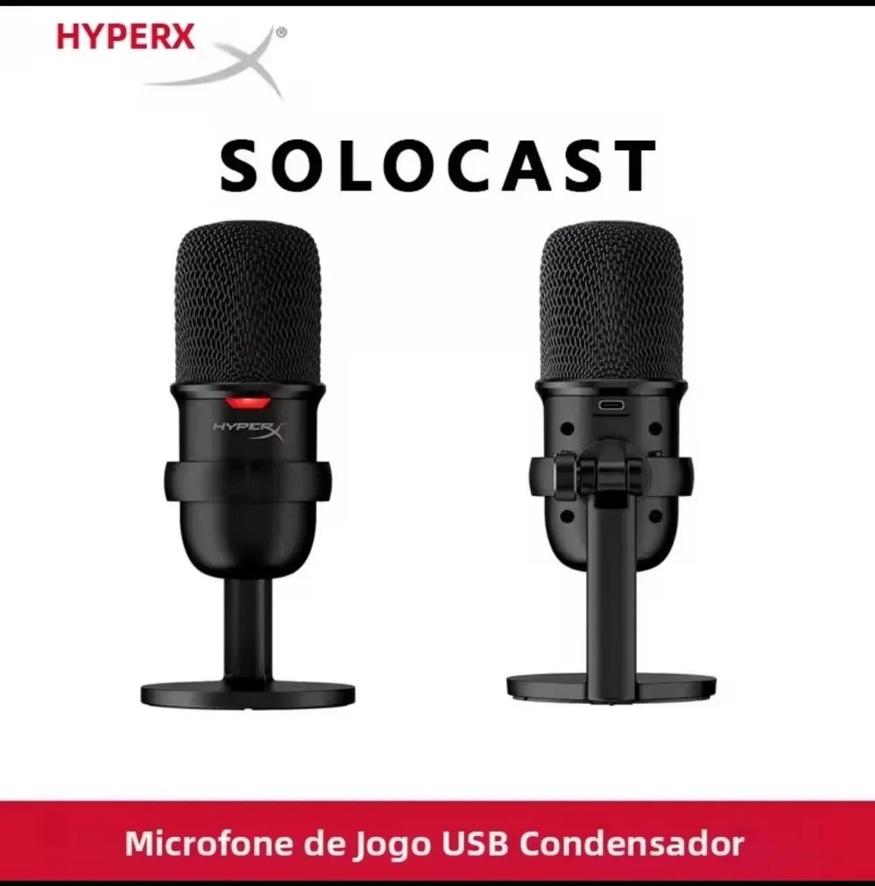 Microfone HyperX SoloCast USB Condensador 