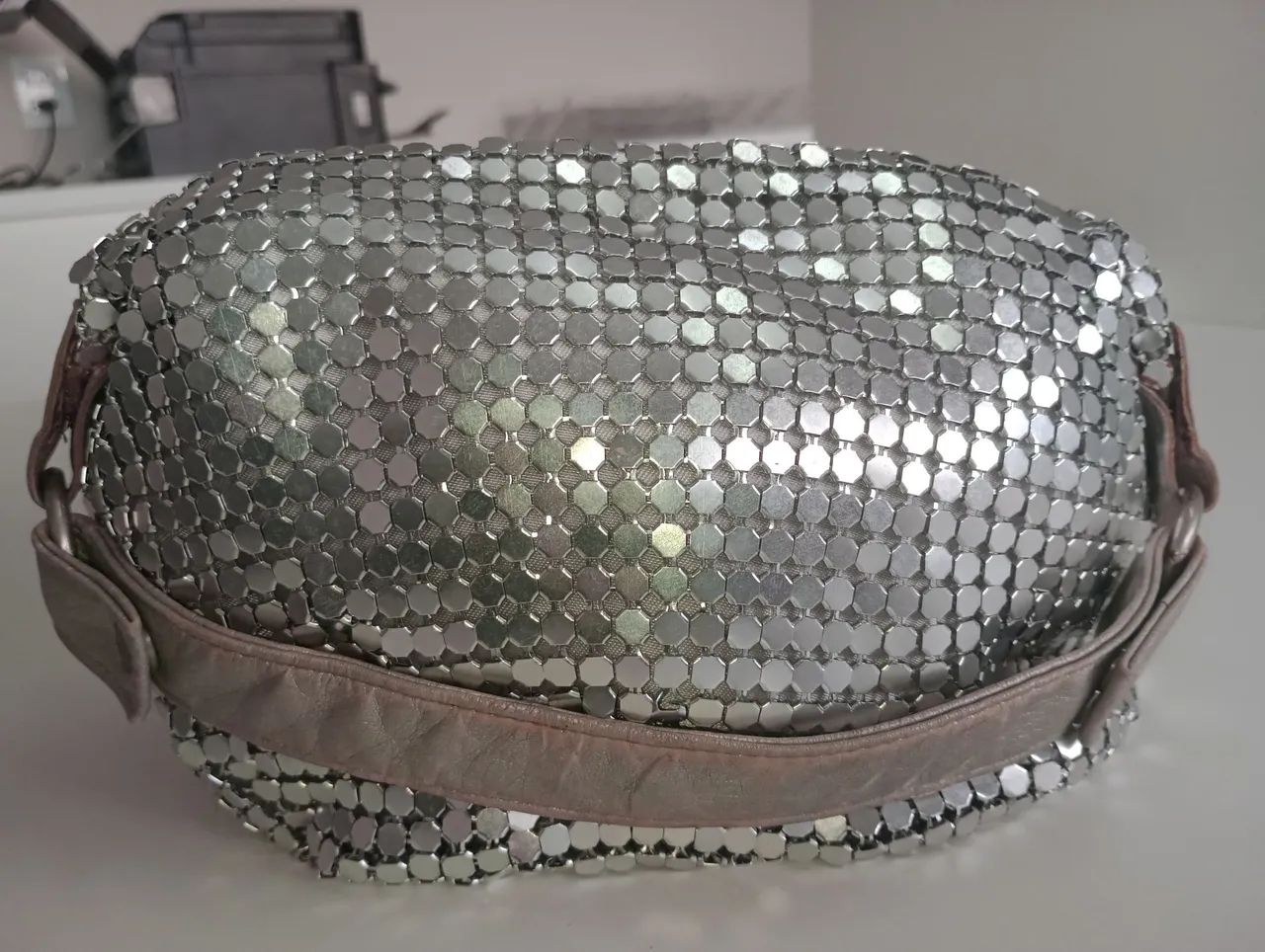 Bolsa prateada de festa - Foto 2