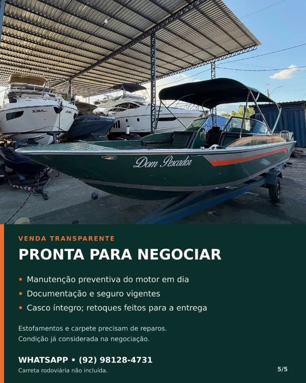 Lancha Titan 22 pés 2019 | MERCURY 150 HP - Foto 5