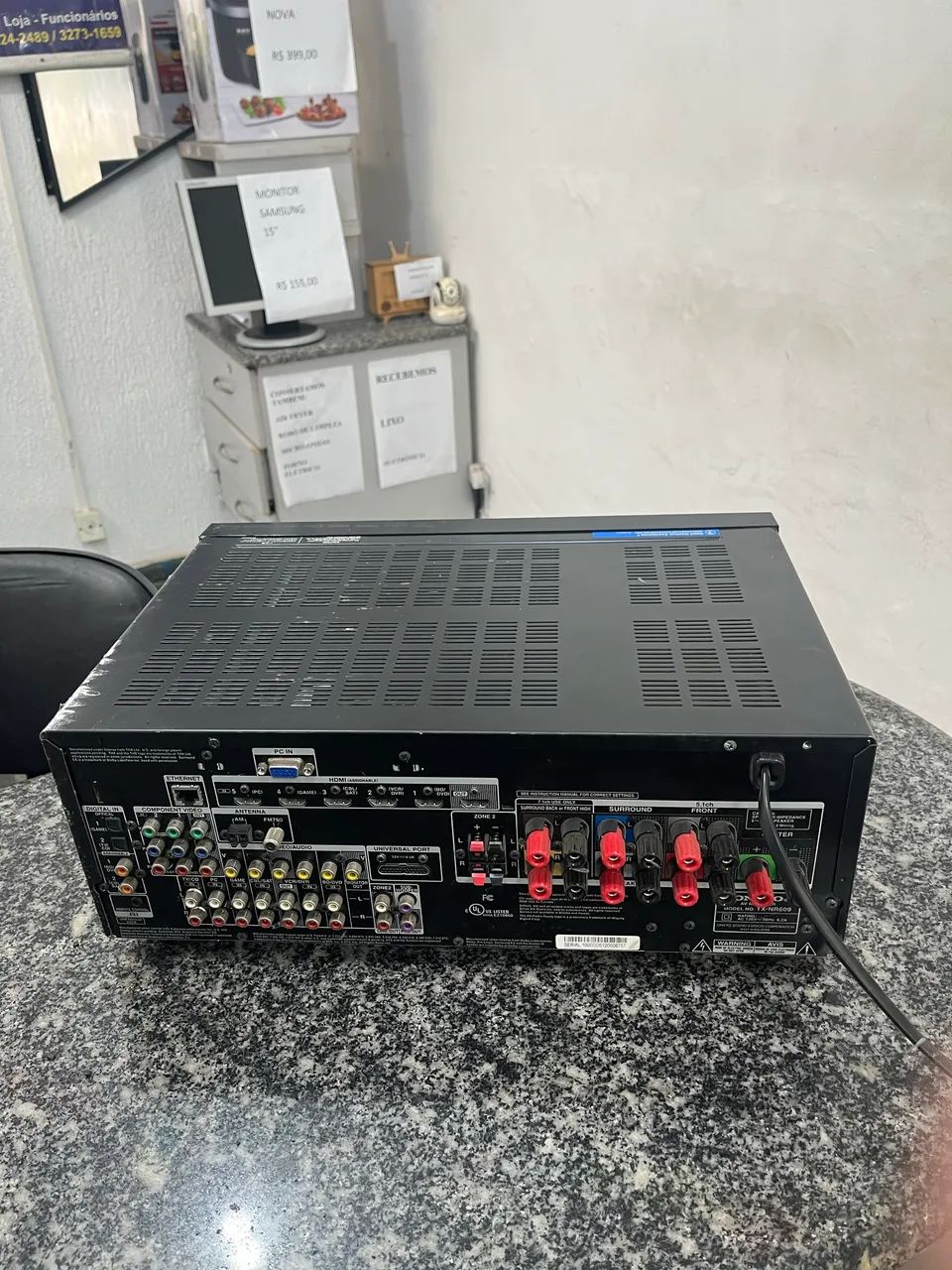 Receiver onkyo tx-nr609 com defeito  - Foto 3