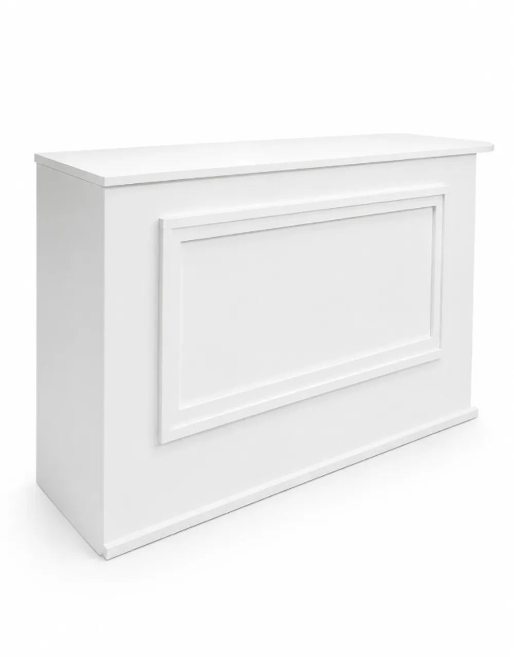 Balcão Caixa em MDF Branco com Boiserie