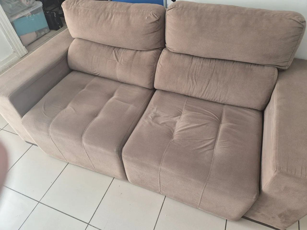 Sofá marrom reclinavel - Foto 2