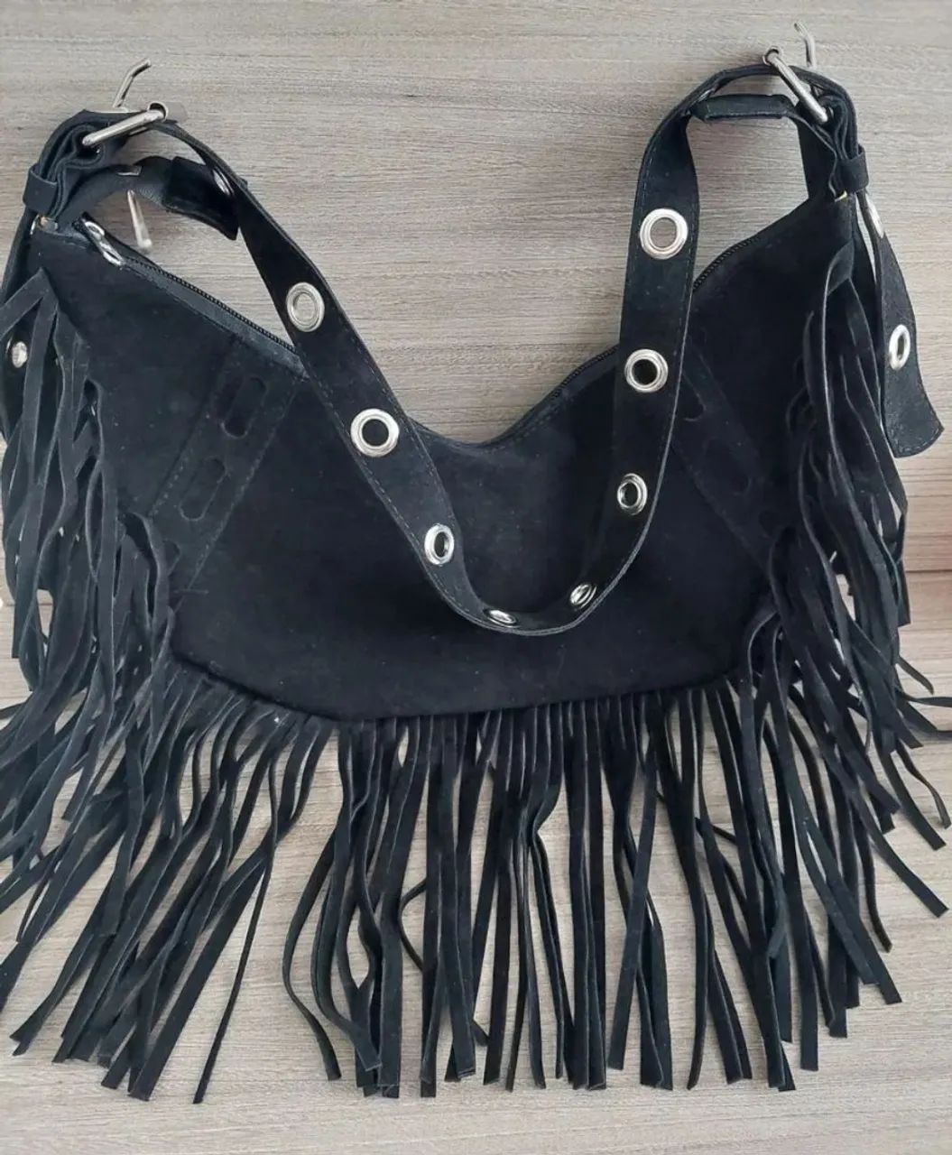 Bolsa de Camursa com Franja  - Foto 2