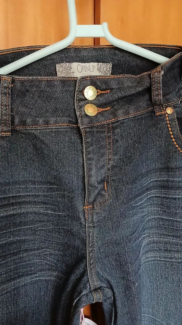 CALÇAS JEANS FEMININA 46 - Foto 3