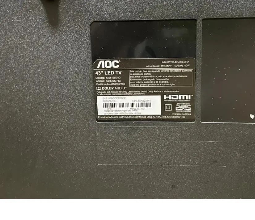 Tv AOC Retirada peças