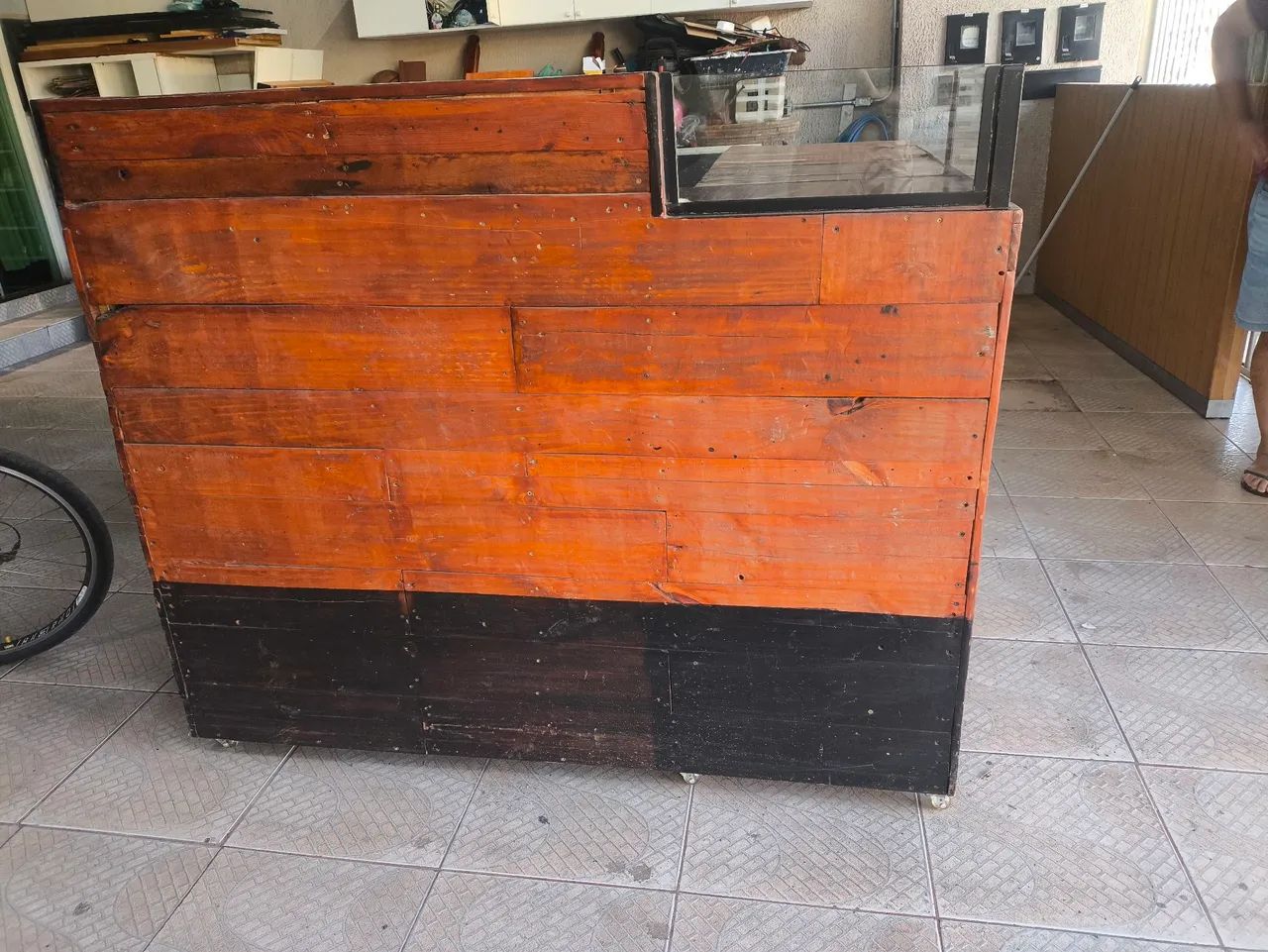 Balcão de palete em L com rodas  - Foto 4