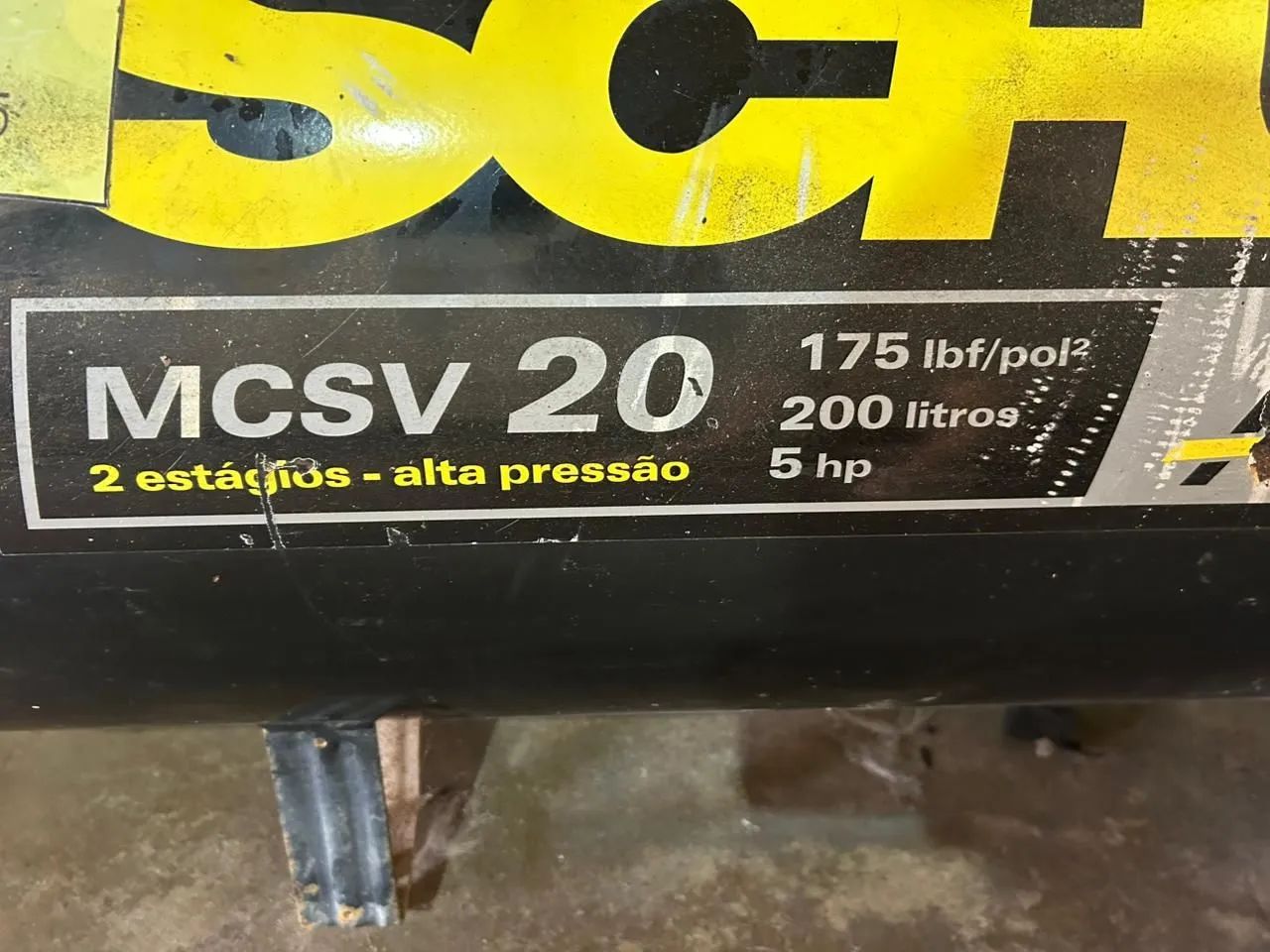 Compressor de ar 175 Obg/pol² /200 litros / 5hp contato *7 - Foto 5