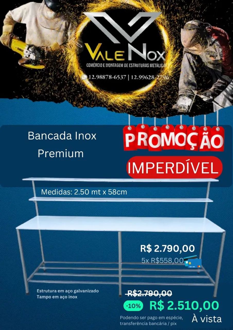 Bancada Inox Premium nova