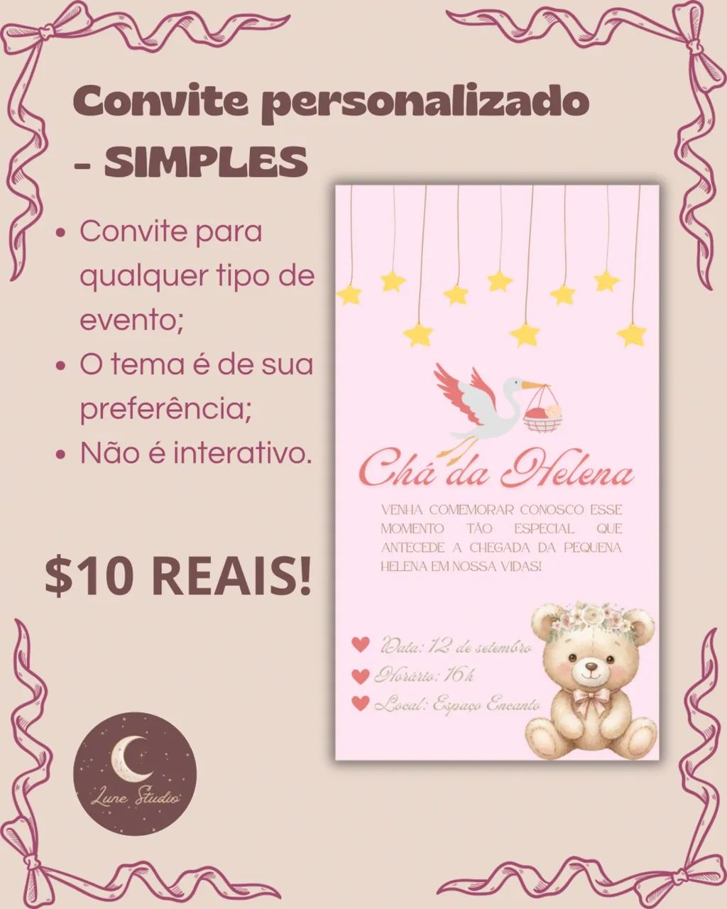 Convites e adesivos personalizado 