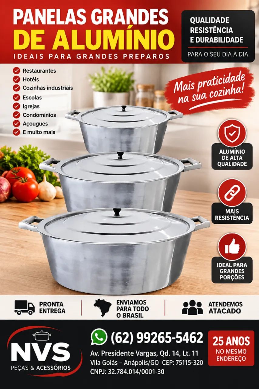 PANELAS GRANDES TAMANHOS NO ATACADO