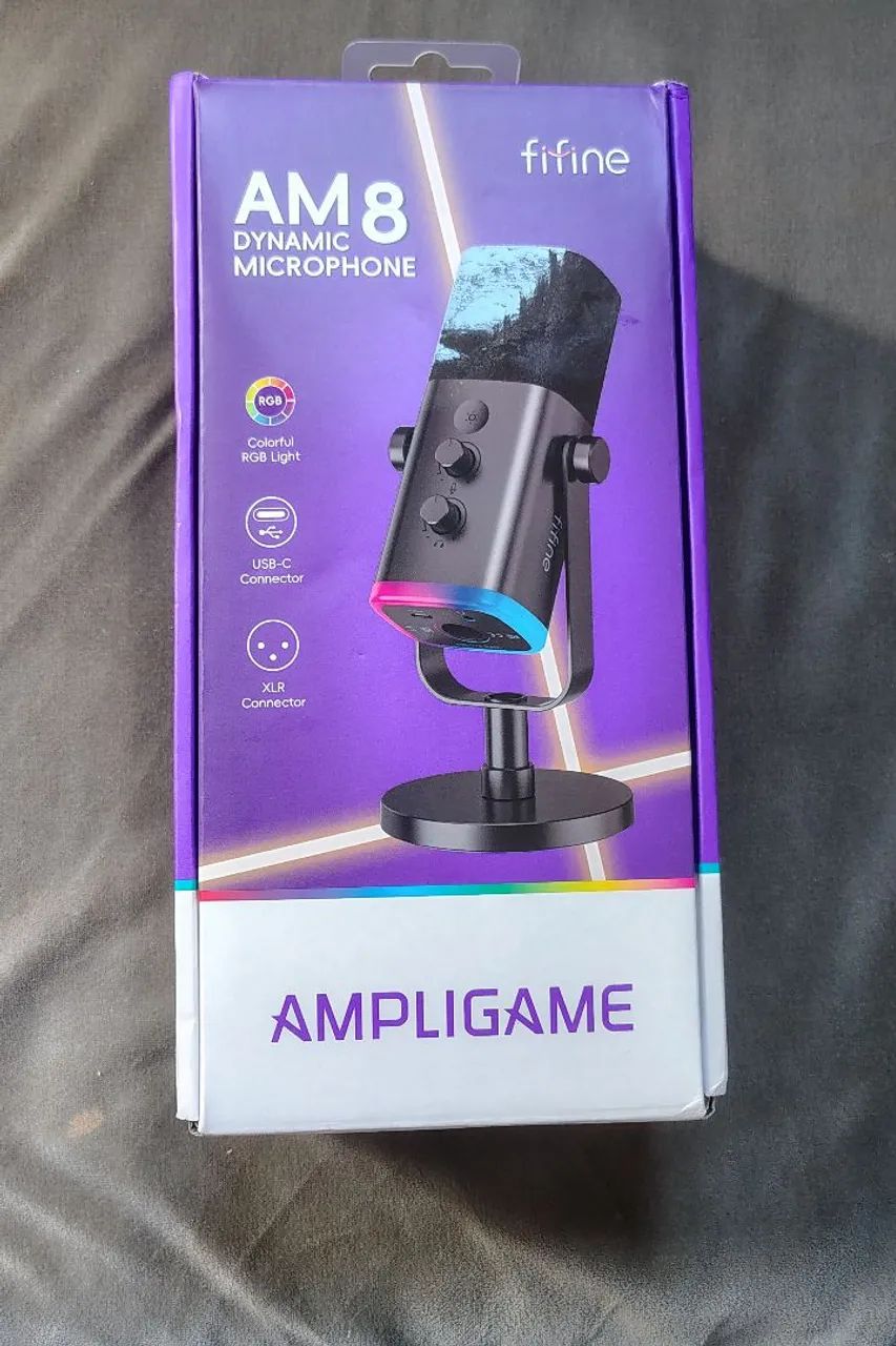 Fifine AM8 Ampligame ZERADO - Microfone Dinâmico c/ RGB - Foto 2