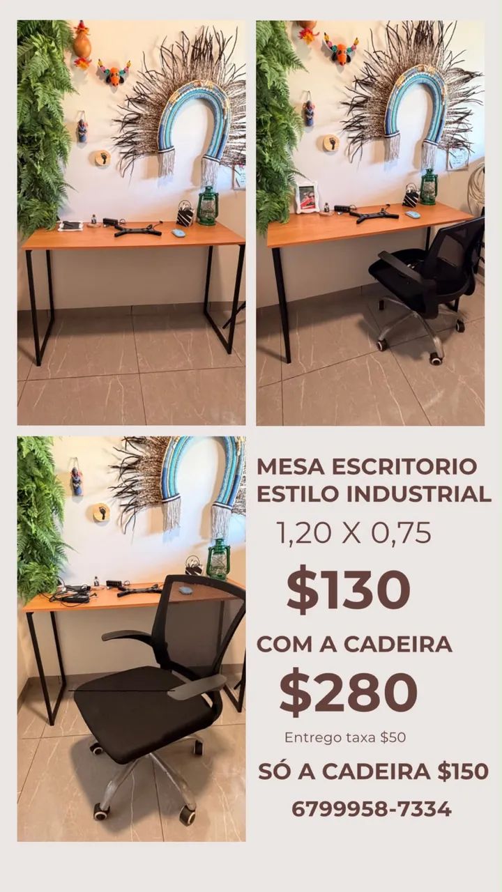 Mesa e cadeira escritório 