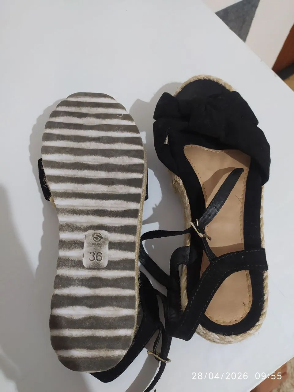 Sandália preta shein  - Foto 3