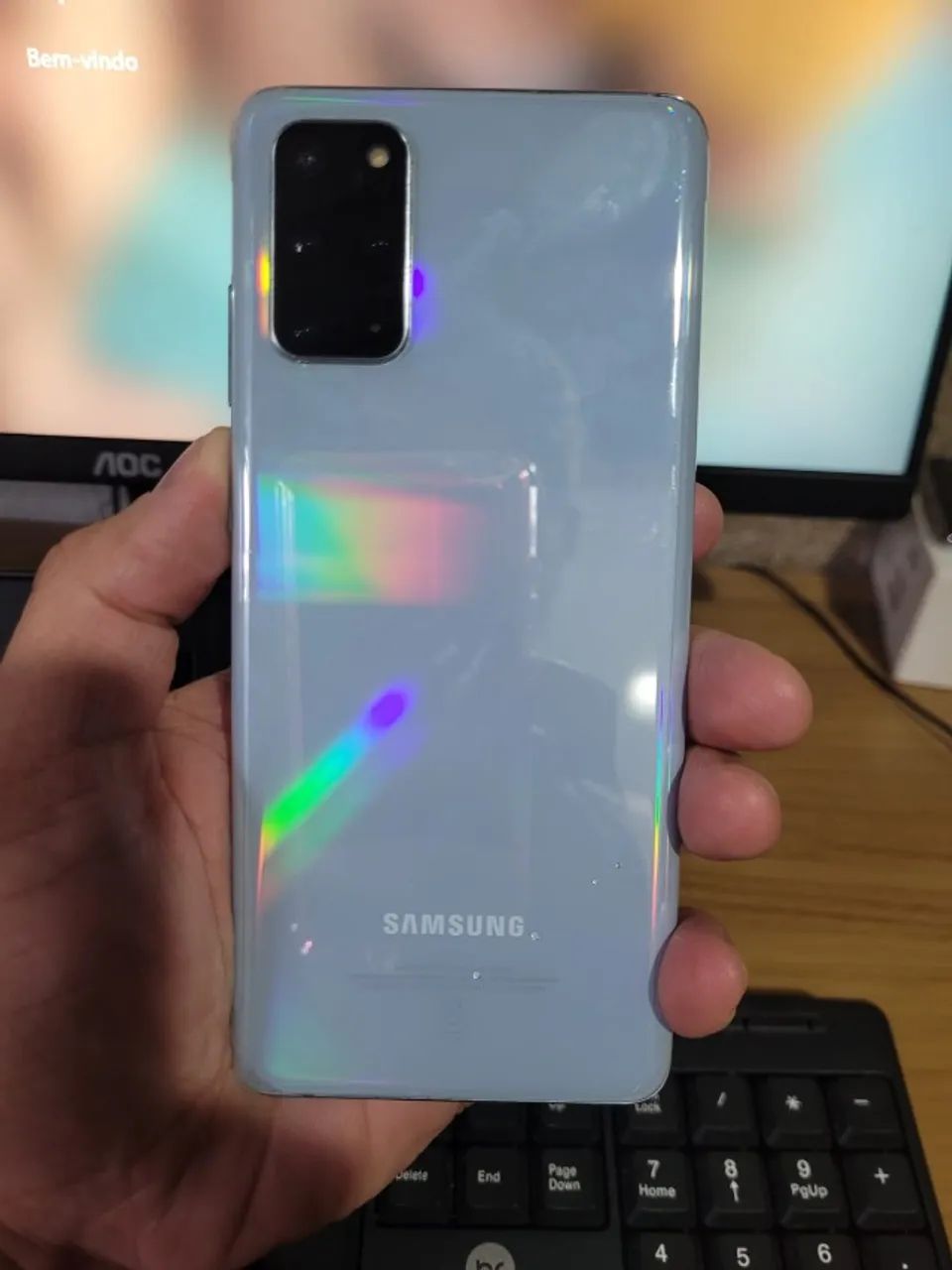 Celular S20+ 128GB Zerado, funciona tudo. 