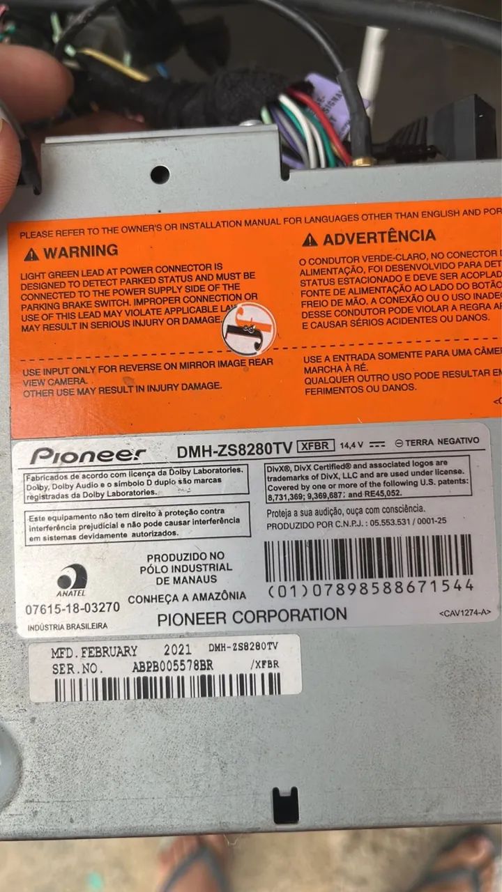 Central Multimídia Pioneer Dmh-zs8280tv - Peças para carros, vans