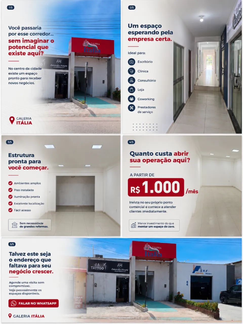 Galeria Itália, Aluguel de ponto comercial.