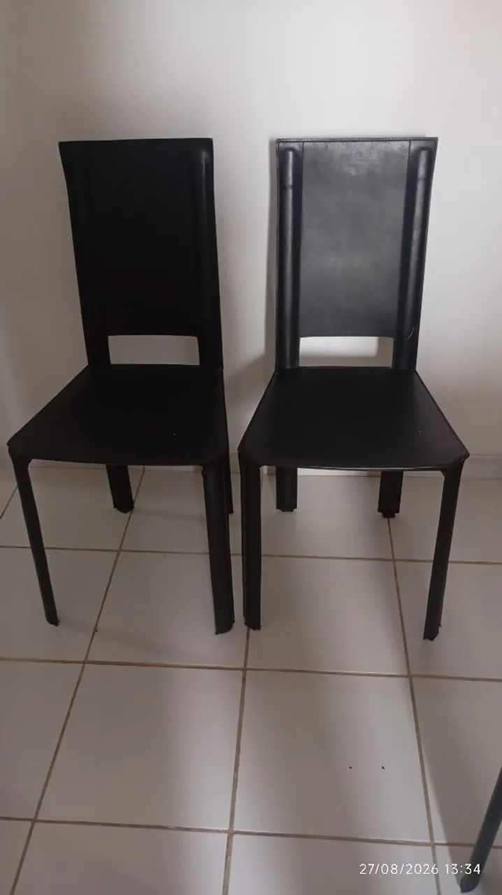 Cadeira em couro legítimo e aço  - Foto 3