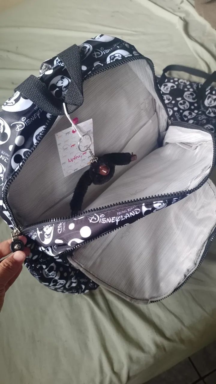 Kit Mochila Kipling Original Disney Mickey - Hong Kong Disneyland - Novo com etiqueta - Foto 5