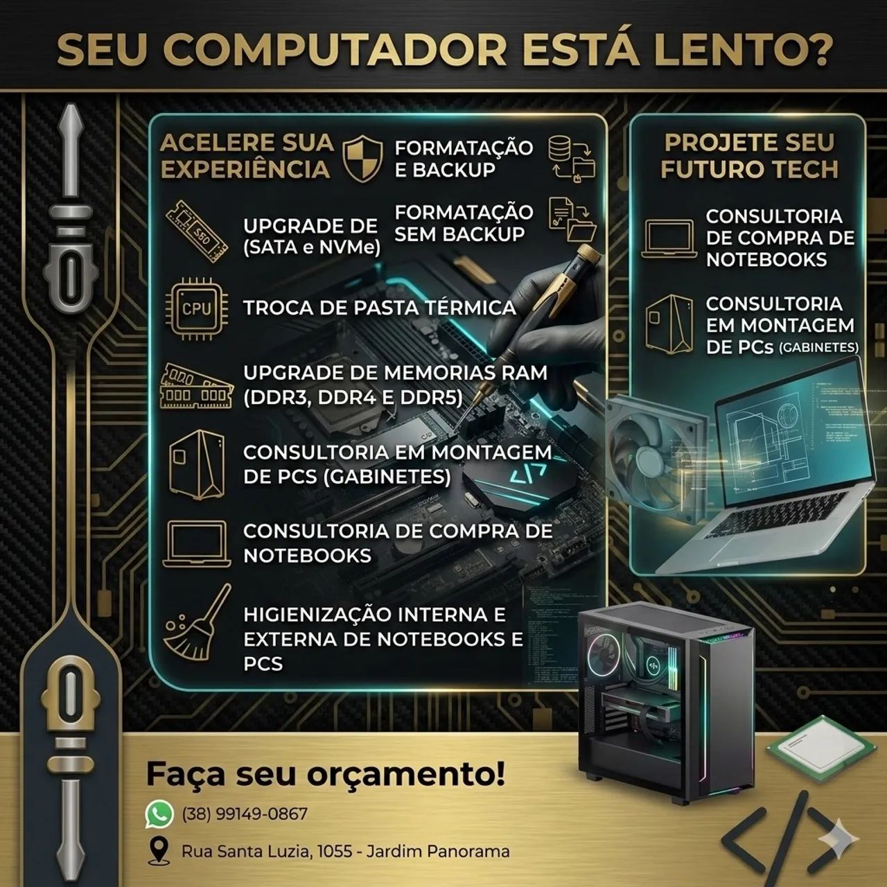 Formatação de Notebook / PC e Upgrades